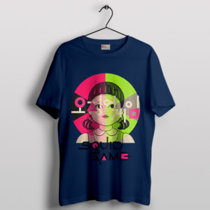 Iconic Squid Game 2 Doll Netflix Navy T-Shirt