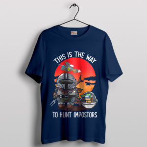 Impostors Mandalorian Among Us Navy T-Shirt
