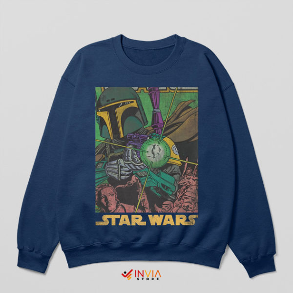 Jango Fett Green Armor Book Navy Sweatshirt