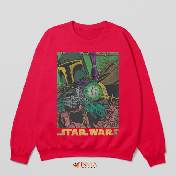 Jango Fett Green Armor Book Red Sweatshirt