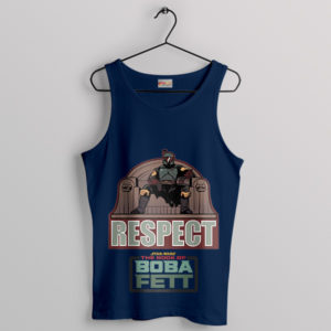 Jango Fett Mandalorian Respect Navy Tank Top