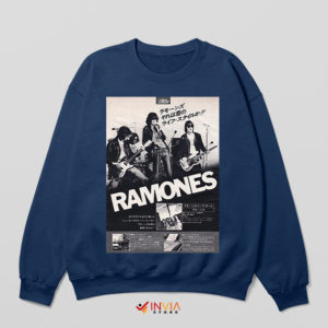 Japan Tour Ramones Pleasent Dreams Navy Sweatshirt