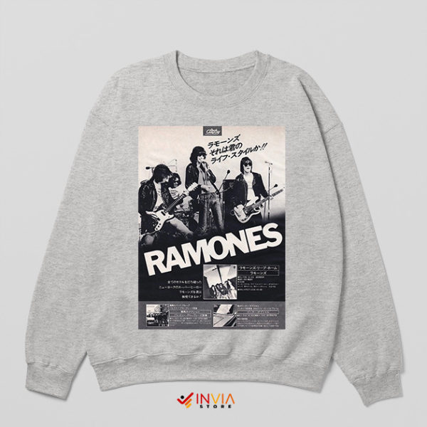 Japan Tour Ramones Pleasent Dreams Sport Grey Sweatshirt