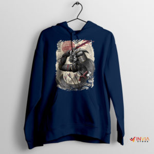 Japanese Art Samurai Darth Vader Navy Hoodie