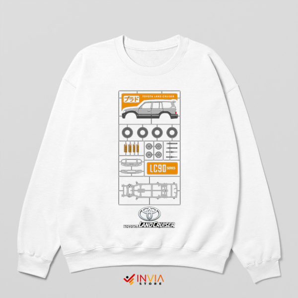 Japanese Parts LC90 Land Cruiser White Sweatshirt