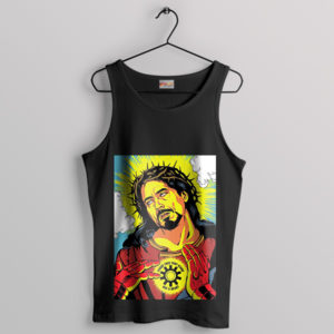 Jesus Iron Man Stark Has A Heart Black Tank Top