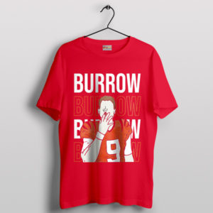 Joe Burrow Cigar Smoke Meme Red T-Shirt