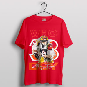 Joey Signature Who Dey Bengals Chant Red T-Shirt