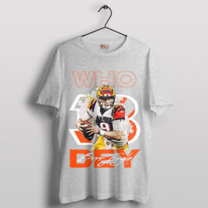 Joey Signature Who Dey Bengals Chant Sport Grey T-Shirt