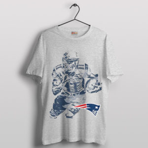 Julian Edelman Patriots NFL Fantasy Sport Grey T-Shirt