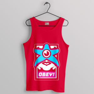 Justice League Starro Comic Obey Red Tank Top