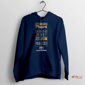 LC90 Land Cruiser Japanese Car Parts Navy Hoodie