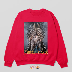 LOTR Gandalf Staff The Iron Throne Red Sweatshirt