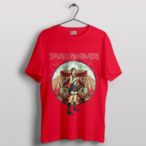 Lara Croft Iron Maiden Tour Red T-Shirt