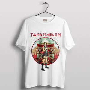 Lara Croft Iron Maiden Tour White T-Shirt