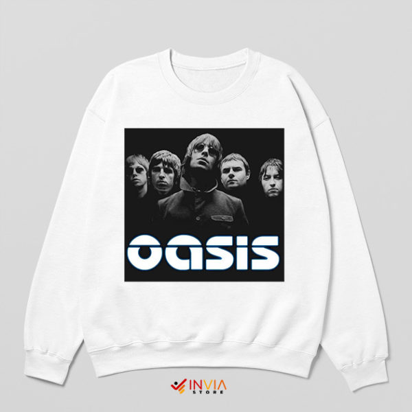 Legend Oasis Definitely Maybe White Sweatshirt