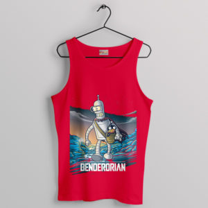 Lord Bender Futurama The Mandalorian Red Tank Top