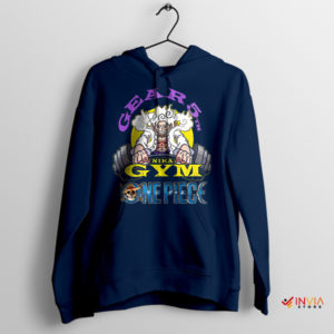 Luffy 5th Gear Athletic Gym Meme Navy Hoodie