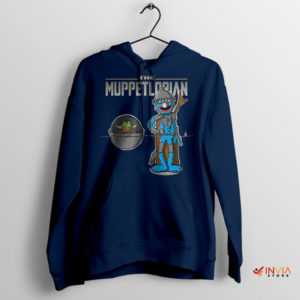 Mandalorian Meme the Muppets Navy Hoodie