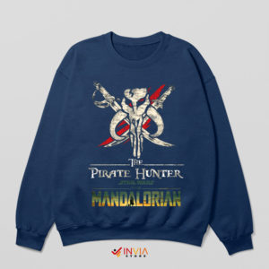 Mandalorian Symbol Pirate Hunter Navy Sweatshirt