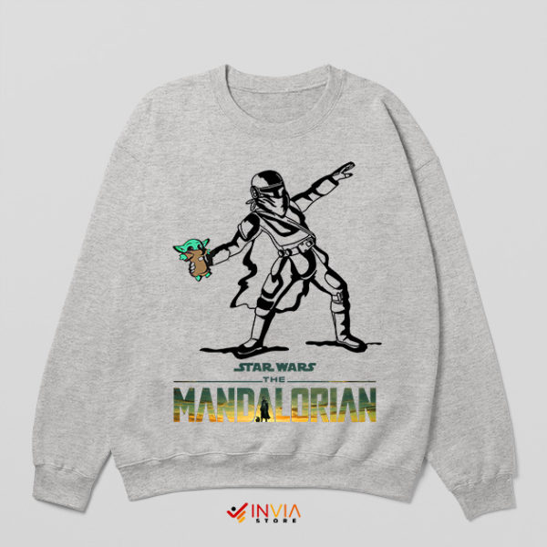 Mando Grogu Fanart Flower Thrower Sport Grey Sweatshirt