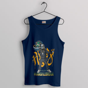 Mando Hip Hop Artist Mandalorian 3 Navy Tank Top