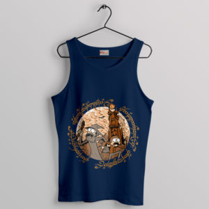 Map of Middle earth Rick Morty Navy Tank Top