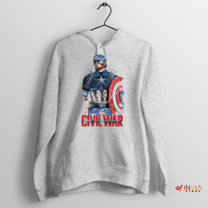 Marvel Captain America Civil War Graphic Sport Grey Hoodie