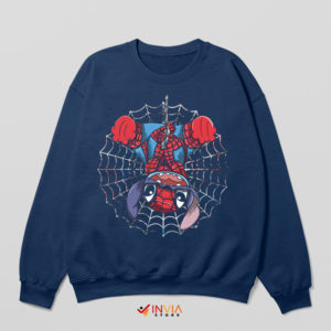 Marvel Spider Man 3 Cute Stitch Navy Sweatshirt