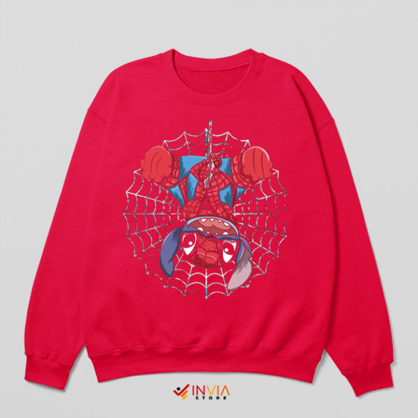 Marvel Spider Man 3 Cute Stitch Red Sweatshirt