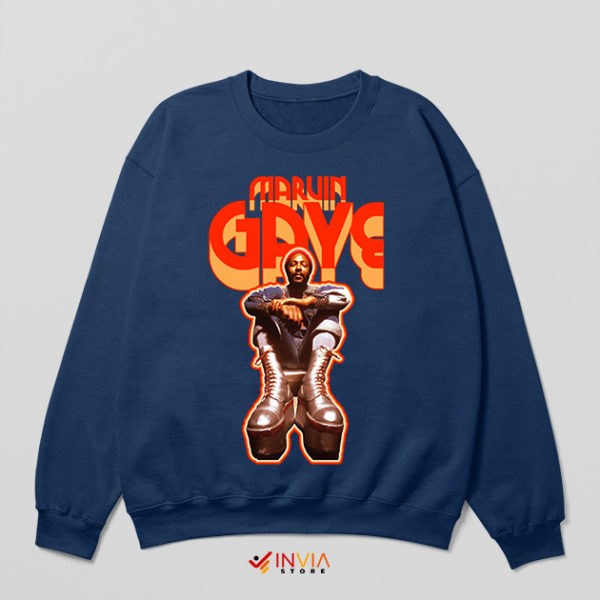 Marvin Gaye Ain't No Platform Boots Navy Sweatshirt