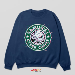 Mask Cyberpunk Characters Starbucks Navy Sweatshirt