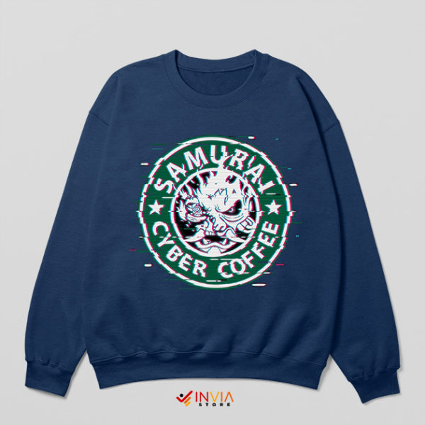 Mask Cyberpunk Characters Starbucks Navy Sweatshirt