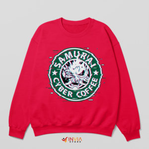 Mask Cyberpunk Characters Starbucks Red Sweatshirt