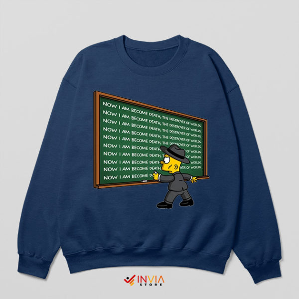 Meme Bart Oppenheimer Bomb Navy Sweatshirt