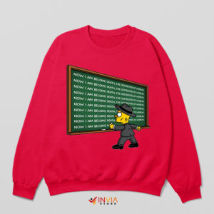 Meme Bart Oppenheimer Bomb Red Sweatshirt