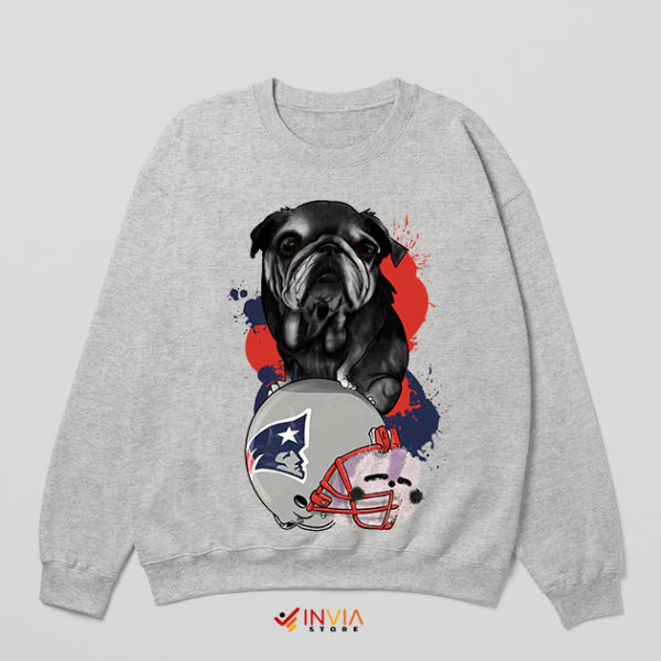 Meme Mascot England Patriots Dog Sport Grey Sweatshirt