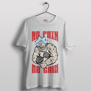 Meme Rick Sanchez Gym Routine Sport Grey T-Shirt