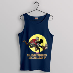 Meme Star-Lord in Tintin Universe Navy Tank Top