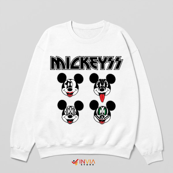 Mickey Face Kiss Band Cartoon Sweatshirt