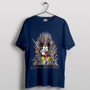 Mickey Mouse Game The Iron Throne Navy T-Shirt