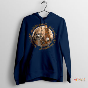 Middle Earth Rick Morty Portal Navy Hoodie