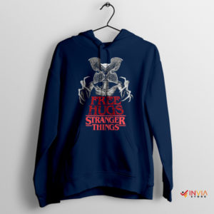 Monster Demogorgon Meme Free Hugs Navy Hoodie