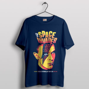 Moonage Daydream Comic Art Bowie Navy T-Shirt