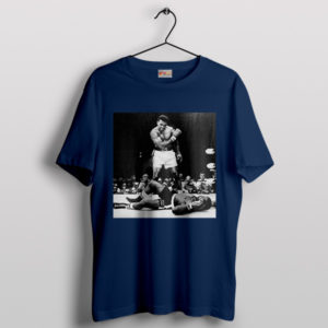 Muhammad Ali Knocks Out Sonny Liston Navy T-Shirt
