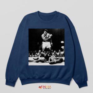 Muhammad Ali Last Fight Sonny Liston Navy Sweatshirt