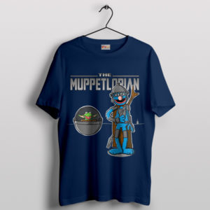 Muppet Fandom The Mandalorian 3 Navy T-Shirt