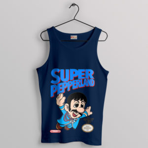 Music Pepperland Super Mario Bros Nes Navy Tank Top