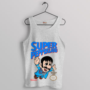 Music Pepperland Super Mario Bros Nes Sport Grey Tank Top