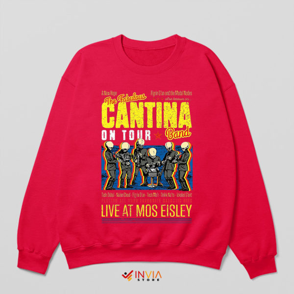 Musical Nostalgia Cantina Band Star Wars Red Sweatshirt